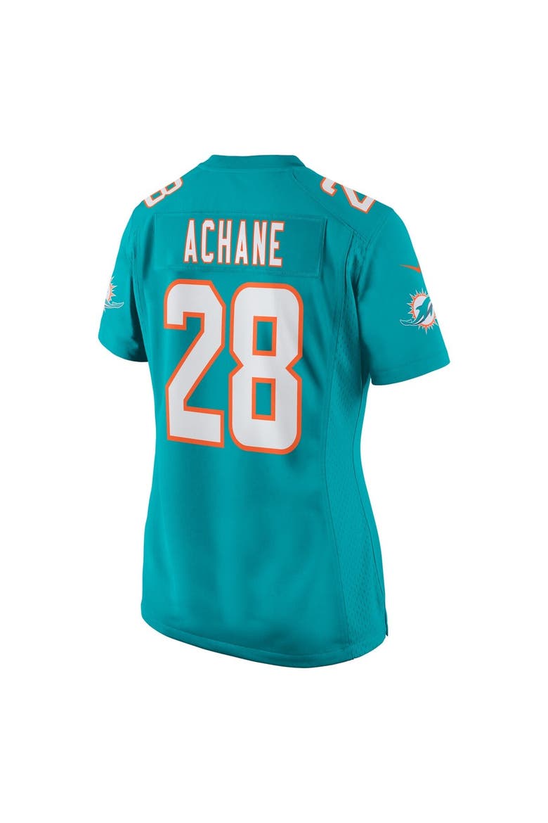 Women's Nike Devon Achane Aqua Miami Dolphins Player Game Jersey, Alternate, color, Aqua
