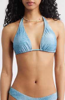 BP. Denim Print Convertible Bikini Top