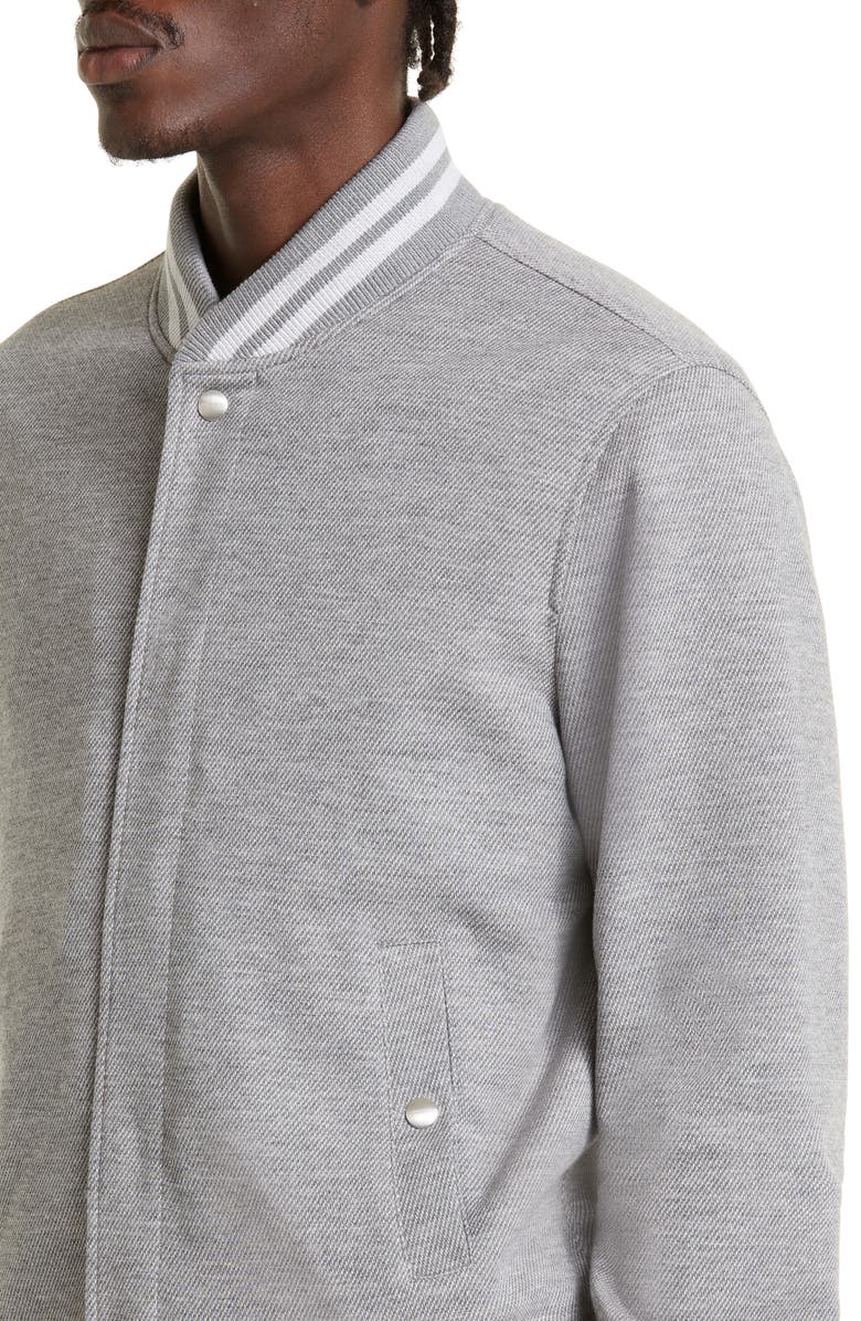Thom Sweeney Veracity Wool & Cotton Jersey Sweater Jacket, Alternate, color,