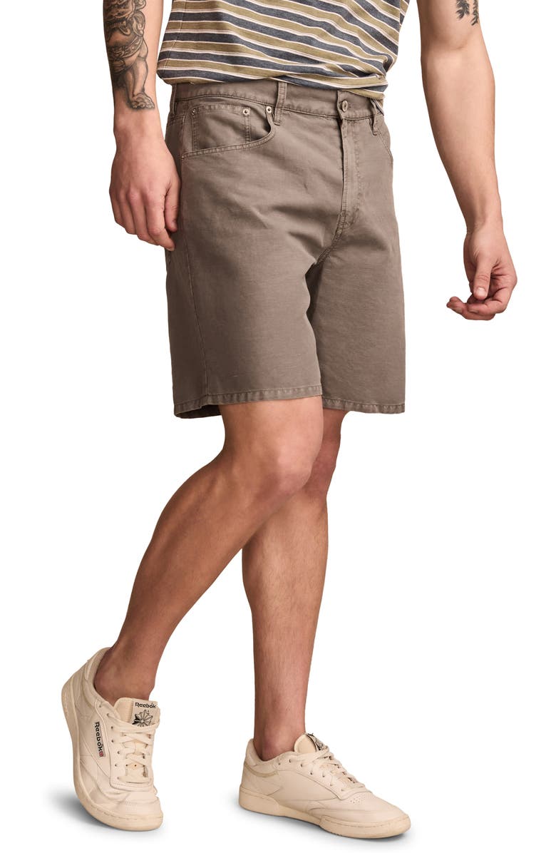 Lucky Brand Cotton & Linen Shorts, Alternate, color, 