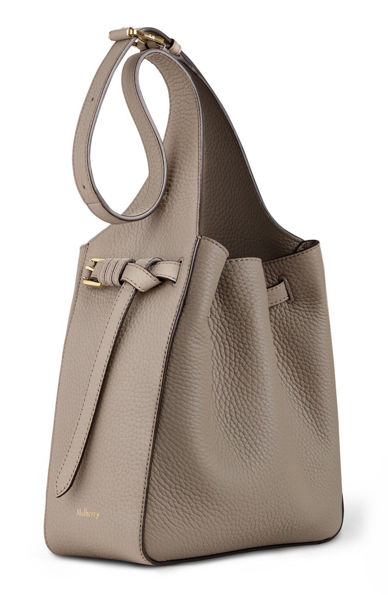 Mulberry Small Lyra Leather Bucket Bag, Alternate, color, 