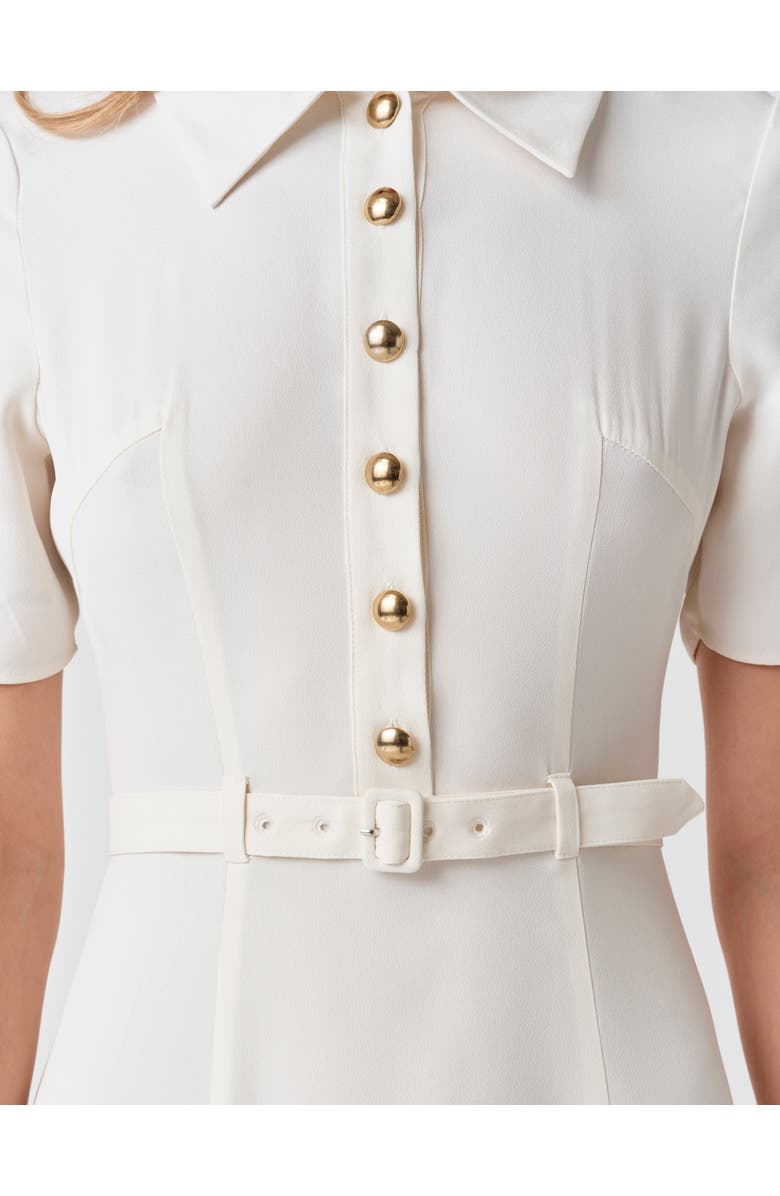 Ghost London Amanda Collared Midi Shirt Dress, Alternate, color, Ivory