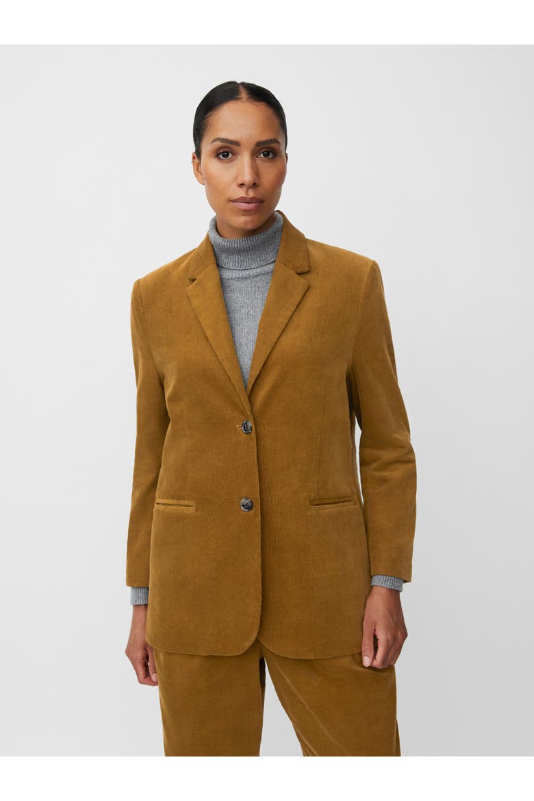 MaJaxi Long Sleeve Corduroy Blazer, Main, color, Breen