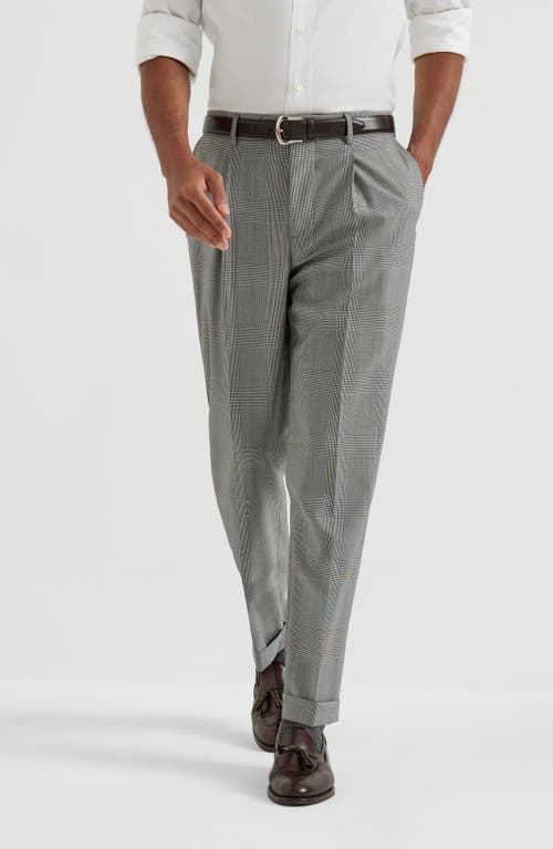 Brunello Cucinelli Straight-leg Wool Trousers In Gray