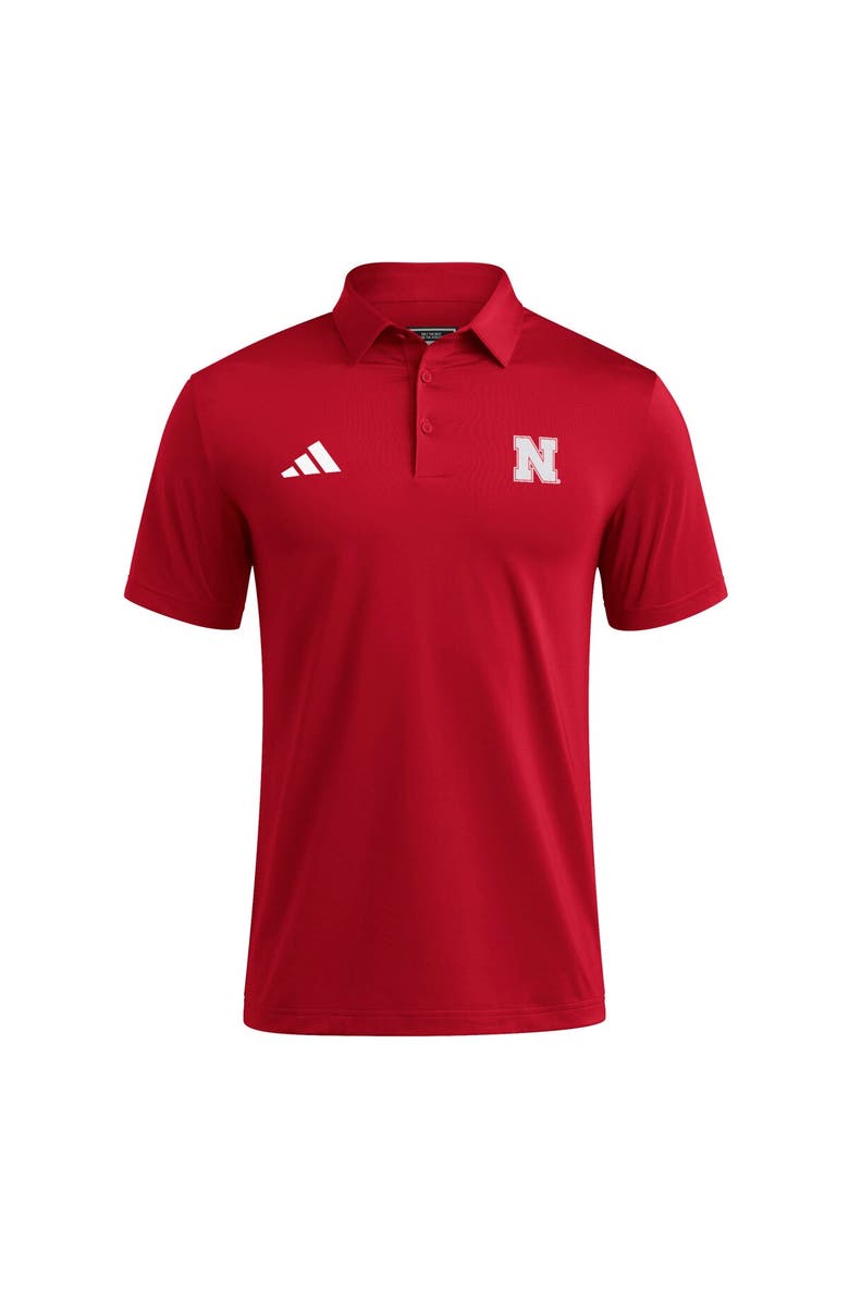 adidas Men's adidas Scarlet Nebraska Huskers Ultimate 365 Polo, Alternate, color,