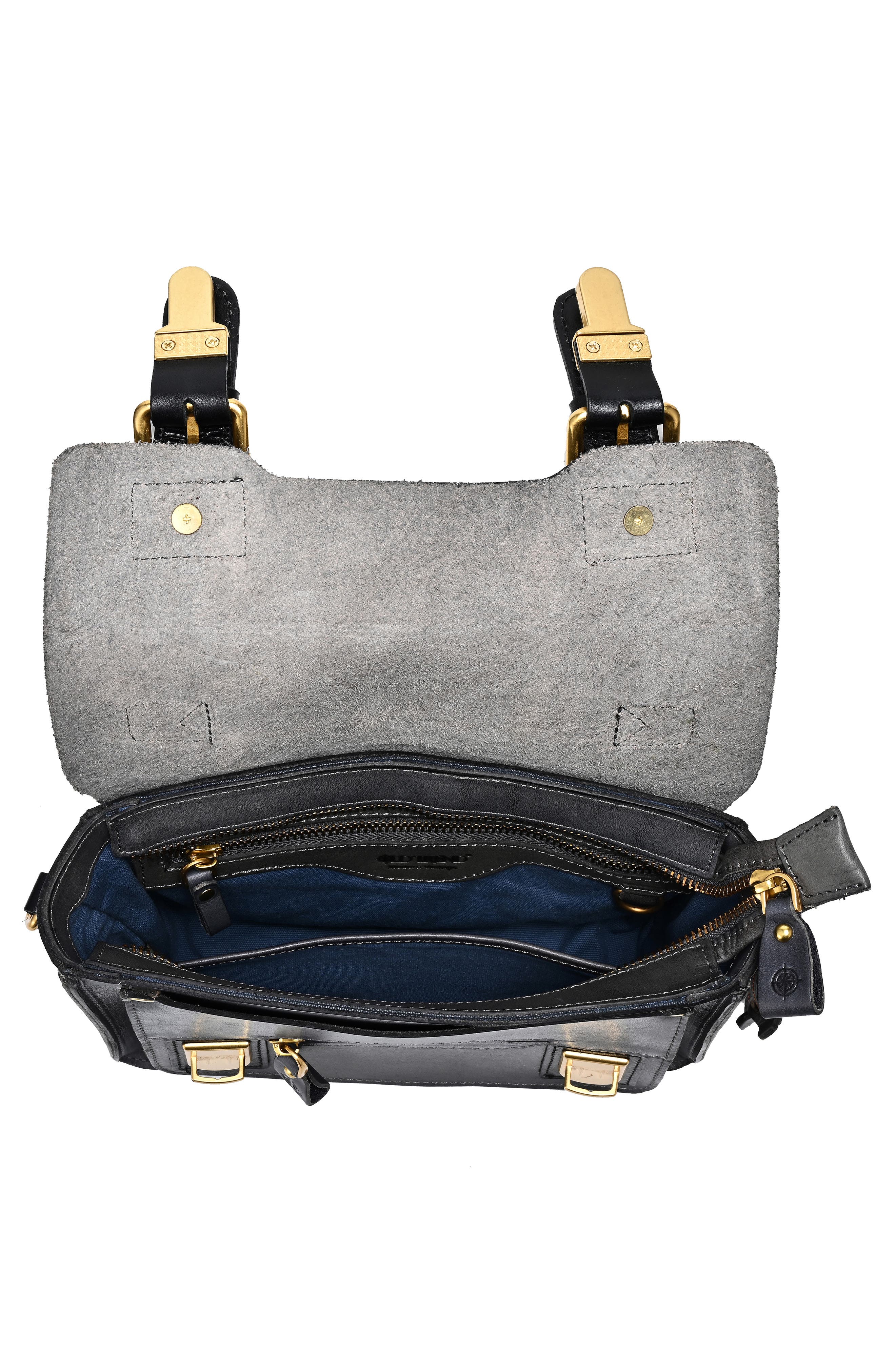 Aster Mini Leather Satchel, Alternate, color, SLATE