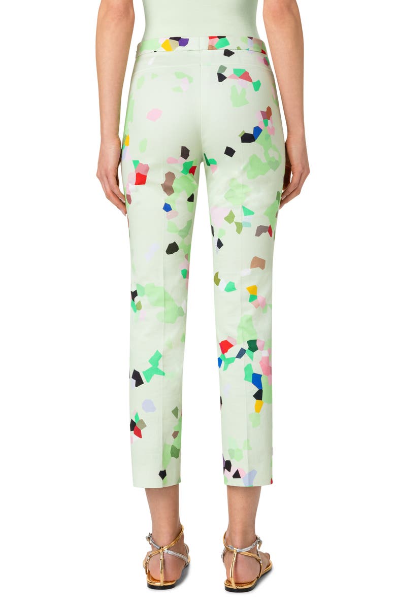 Akris punto Franca Kaleidoscope Print Stretch Gabardine Pants, Alternate, color, 