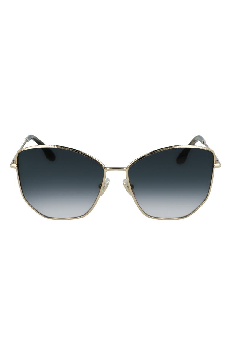 Victoria Beckham Hammered 59mm Sunglasses, Main, color, 