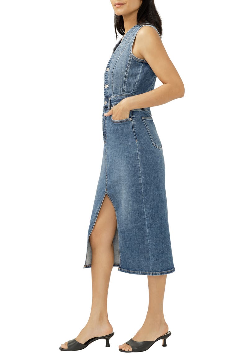 Sleeveless Denim Dress, Alternate, color, DENIM
