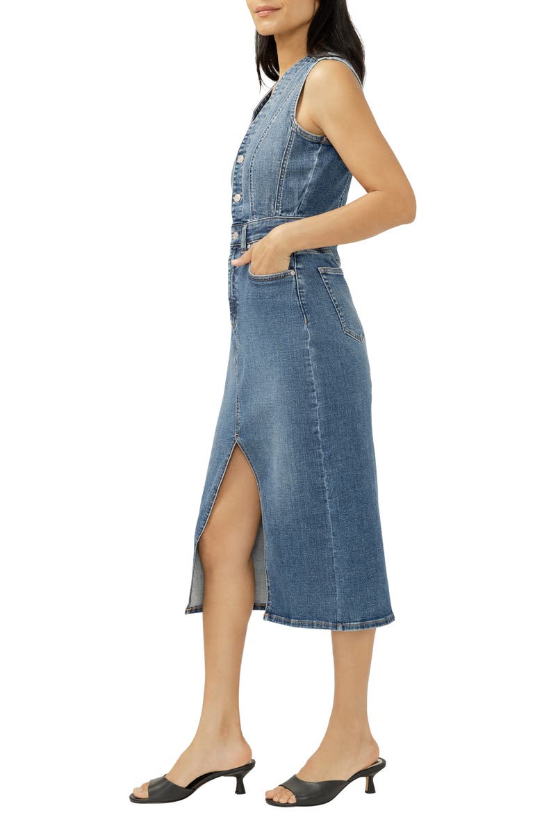 Silver Jeans Co. Sleeveless Denim Dress, Alternate, color, Denim