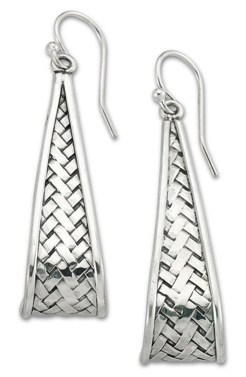 Basket Weave Drop Earrings