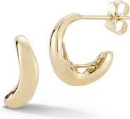 Ember Fine Jewelry <p>14K Gold Wavy Hoop Earrings</p>