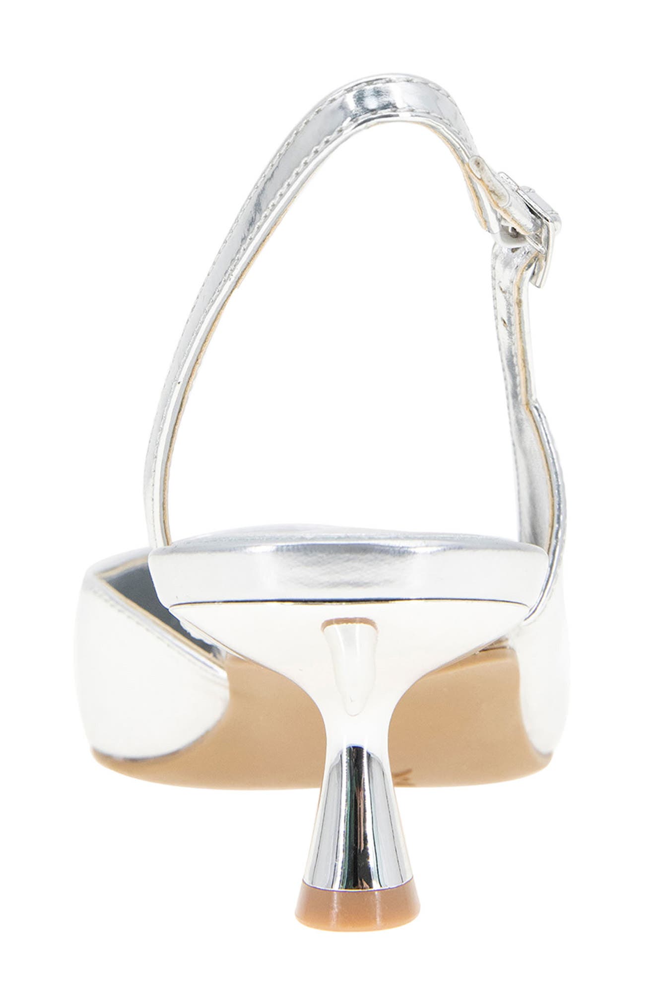 BCBGeneration Kittie Slingback Kitten Heel Pump, Alternate, color, Silver