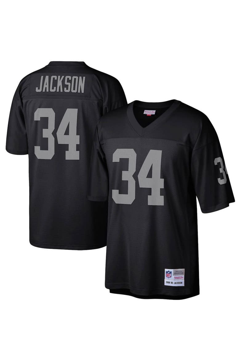 Men's Mitchell & Ness Bo Jackson Black Las Vegas Raiders Legacy Replica Jersey, Main, color, Black