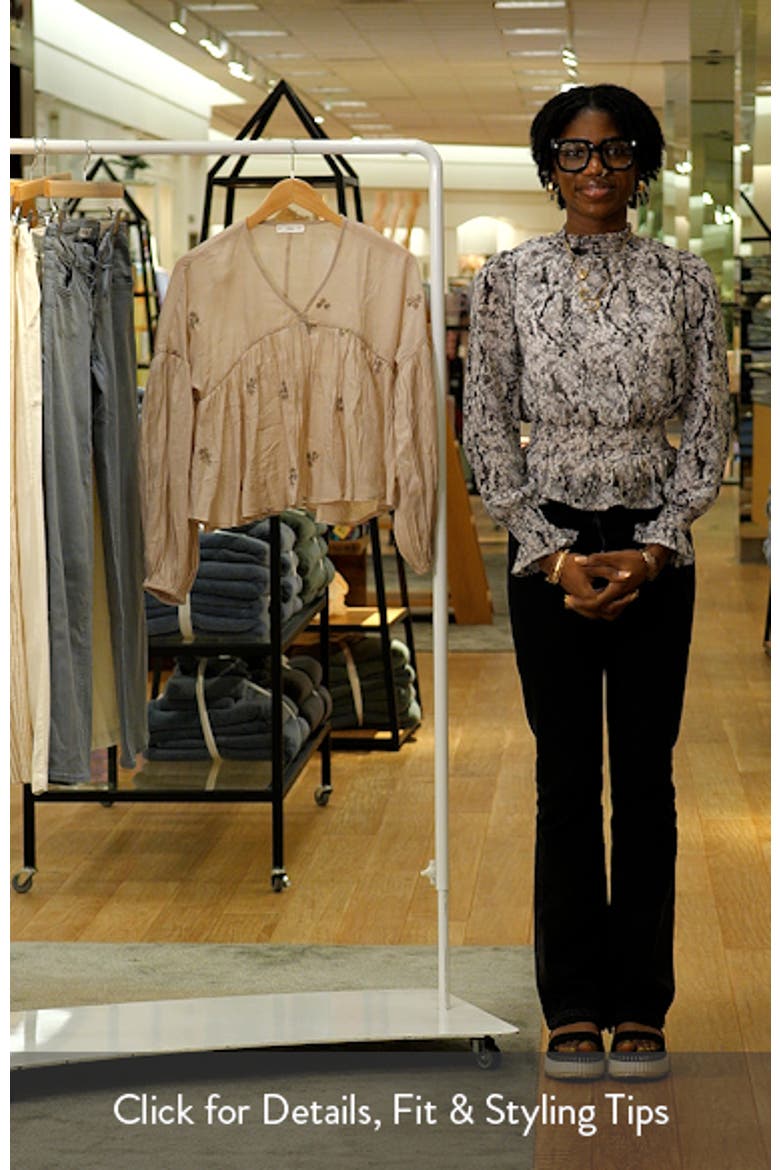 Embroidered Peplum Blouse video