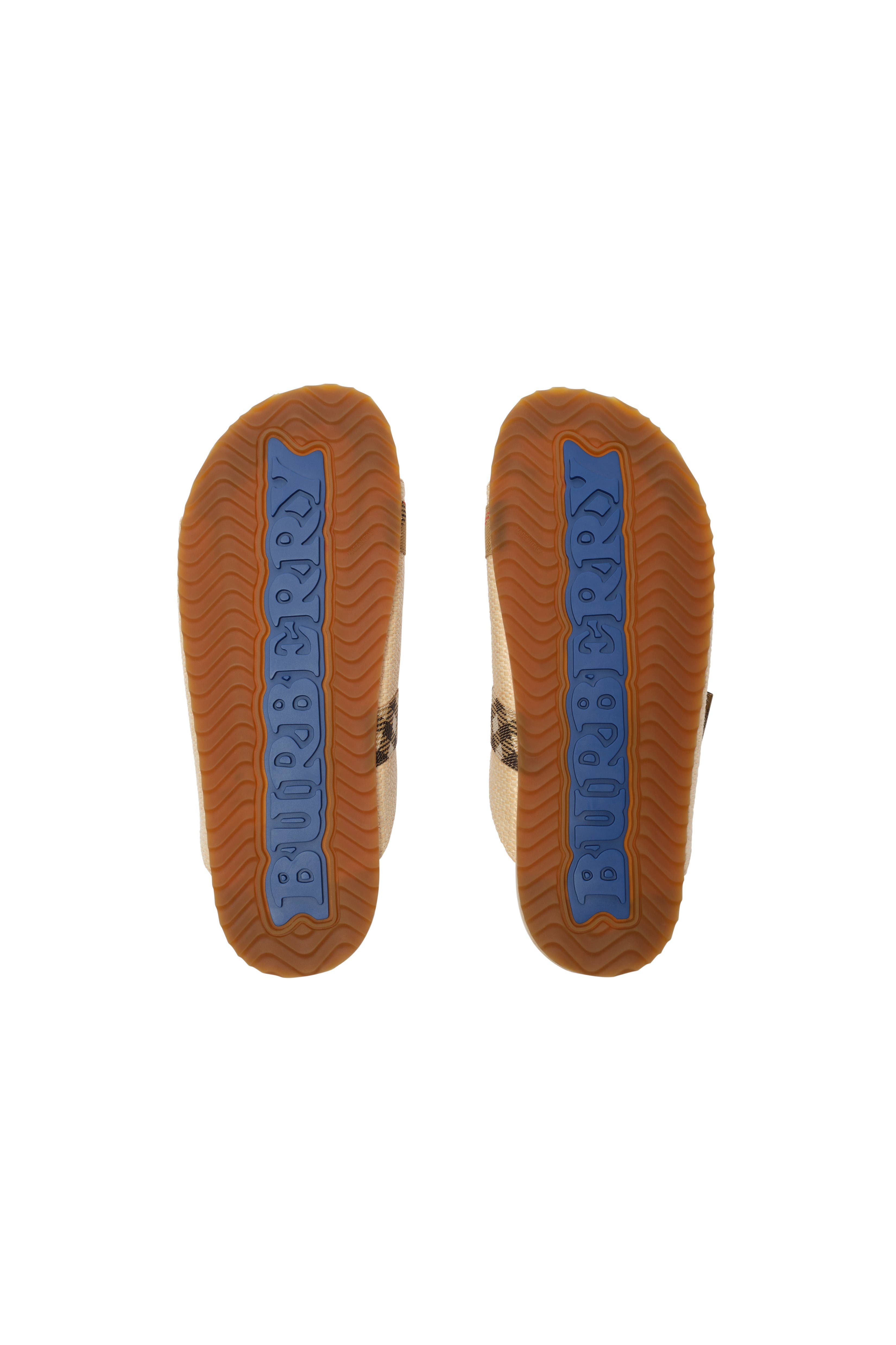 Burberry Raffia-effect Urchin Sandals, Alternate, color, Bake Beige