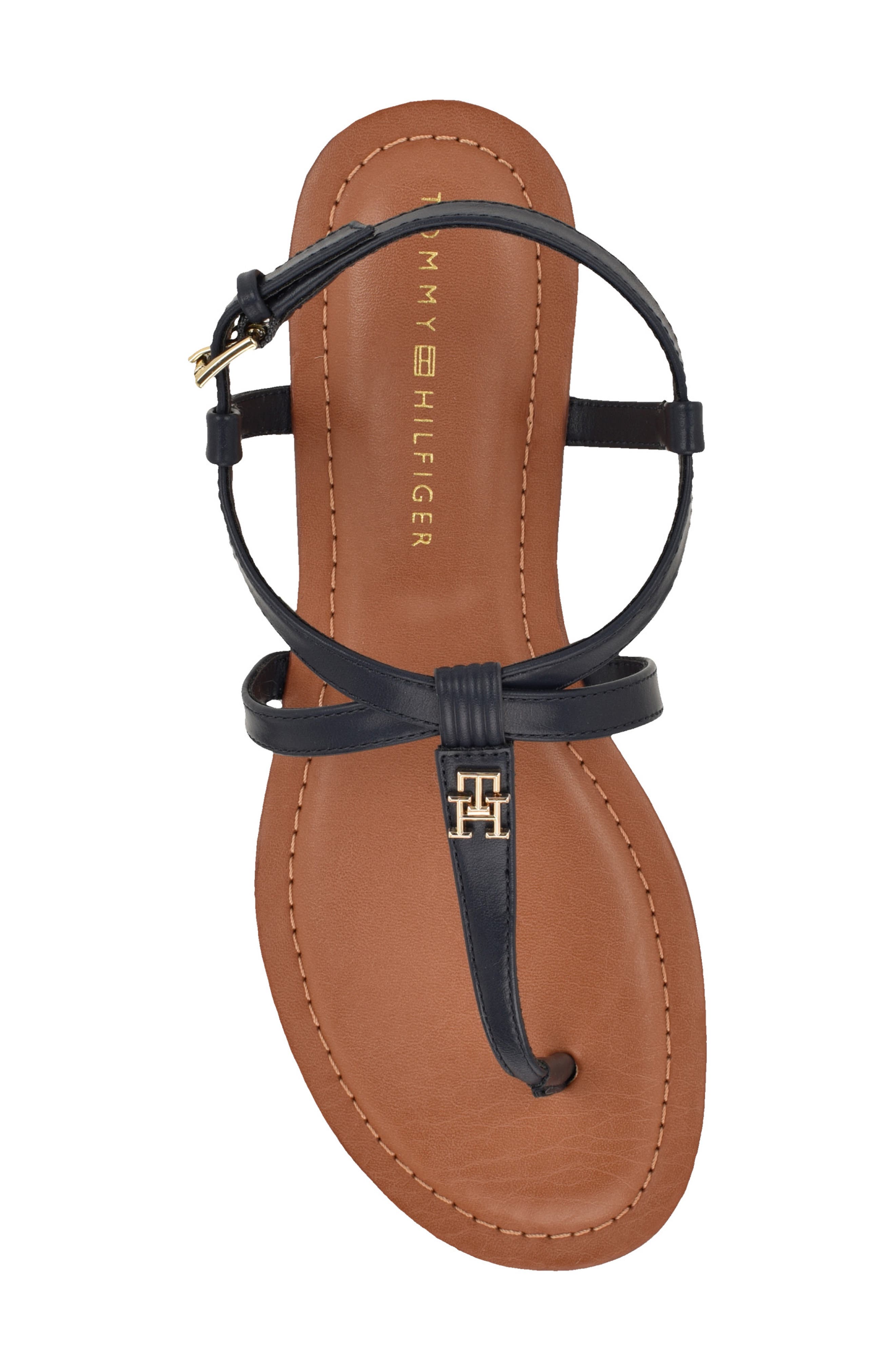 Lohian T-Strap Sandal, Alternate, color, DARK BLUE