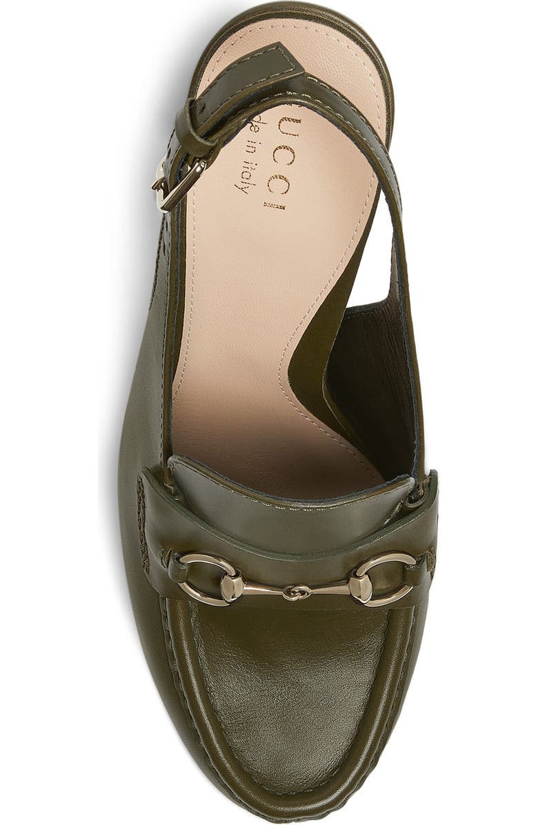Gucci Horsebit Platform Slingback Loafer Pump, Alternate, color,