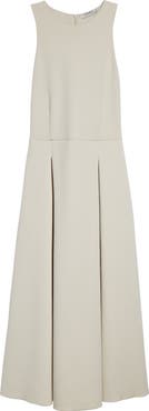 Max Mara Pleated Skirt Flared Scuba Jersey Dress