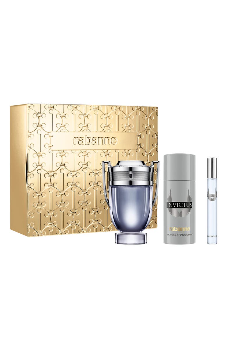 Rabanne Invictus Eau de Toilette 3-Piece Gift Set $188 Value, Main, color, 