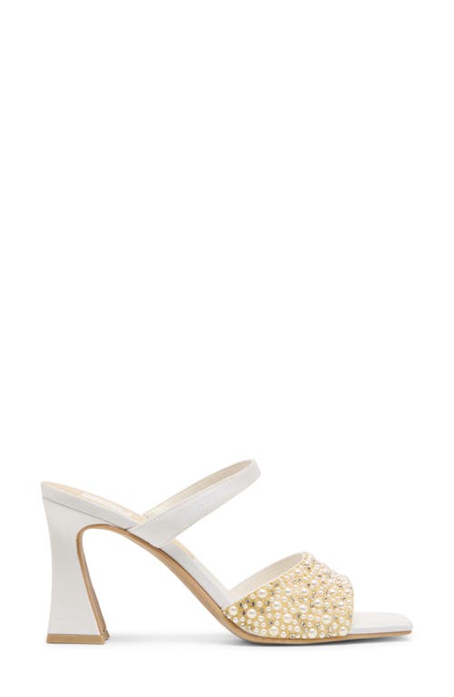 Dolce Vita Nowles Faux Pearl & Rhinestone Sandal In White