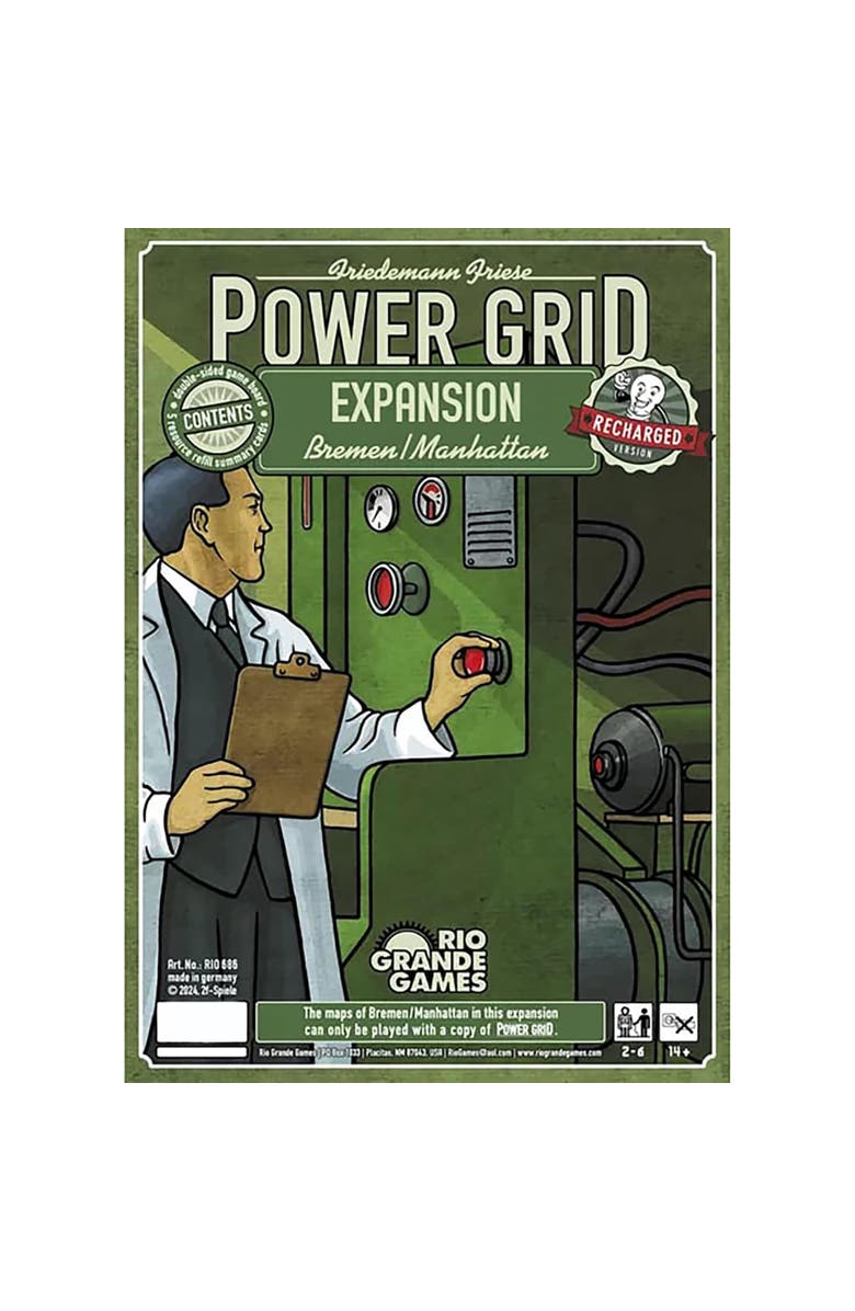 Rio Grande Games Power Grid Bremen, Manhattan Strategy Board Game, Main, color, Multicolored