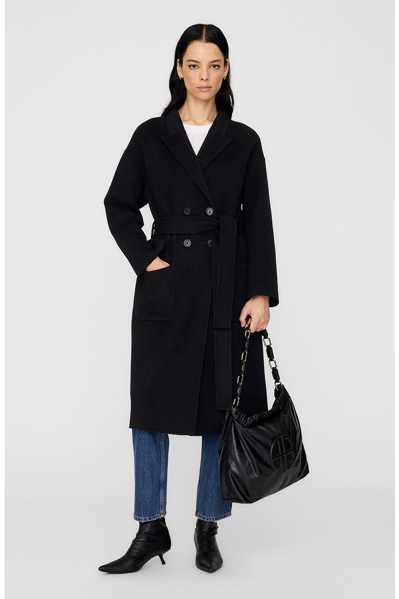 Dylan Cashmere Blend Coat, Alternate, color, Black