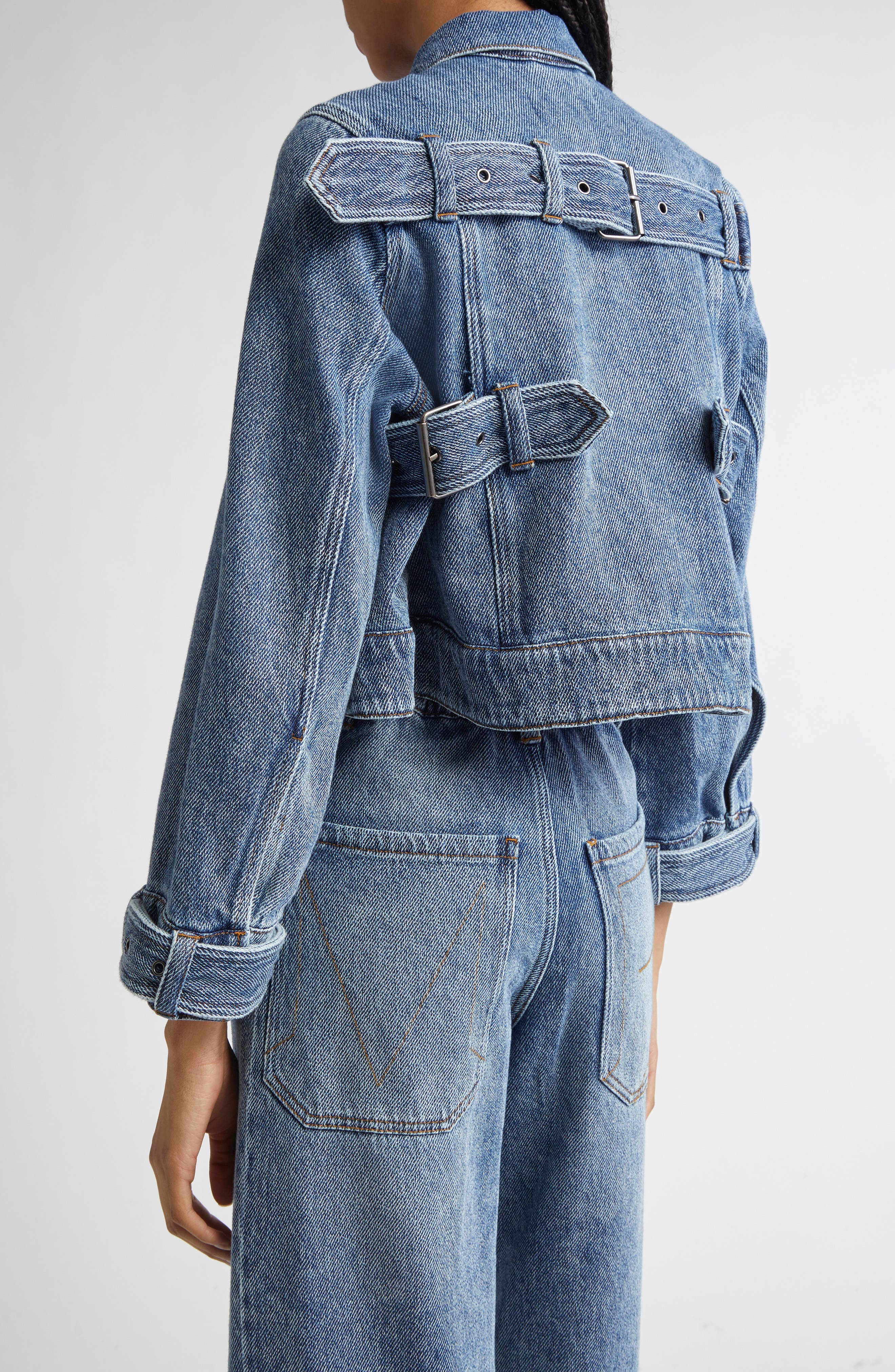 MELITTA BAUMEISTER Denim Crop Jacket (Women) | Nordstrom