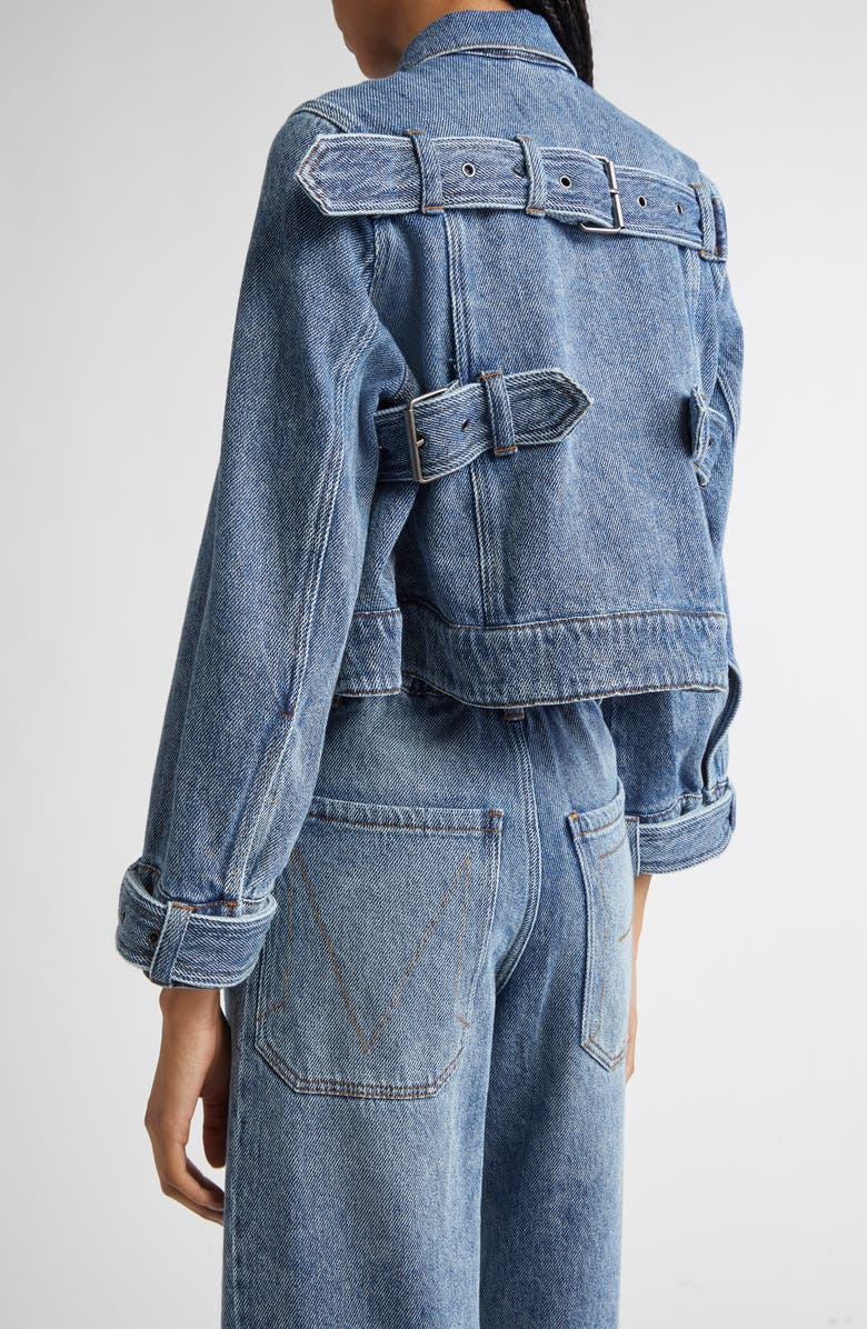 MELITTA BAUMEISTER Denim Crop Jacket, Alternate, color, 