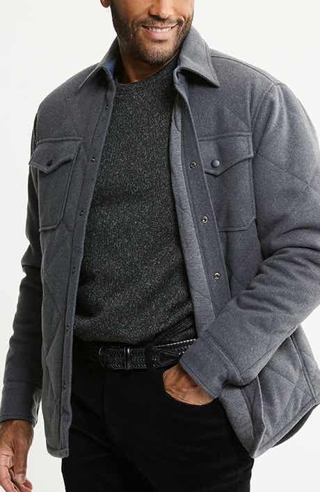 Quilted Brushed Knit Shirt Jacket