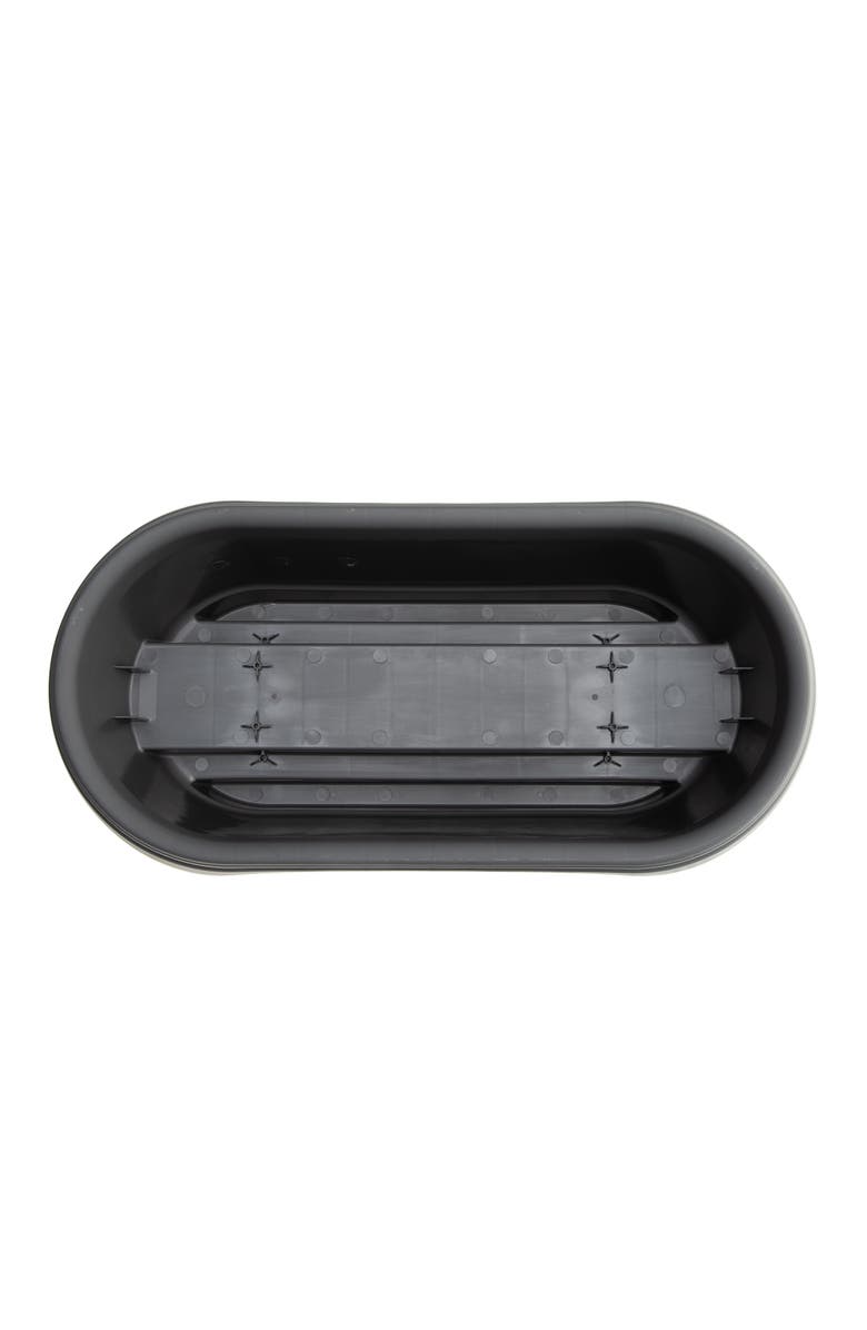 Bloem Modica Deck Rail Round Planter, Charcoal Gray, Alternate, color, Gray