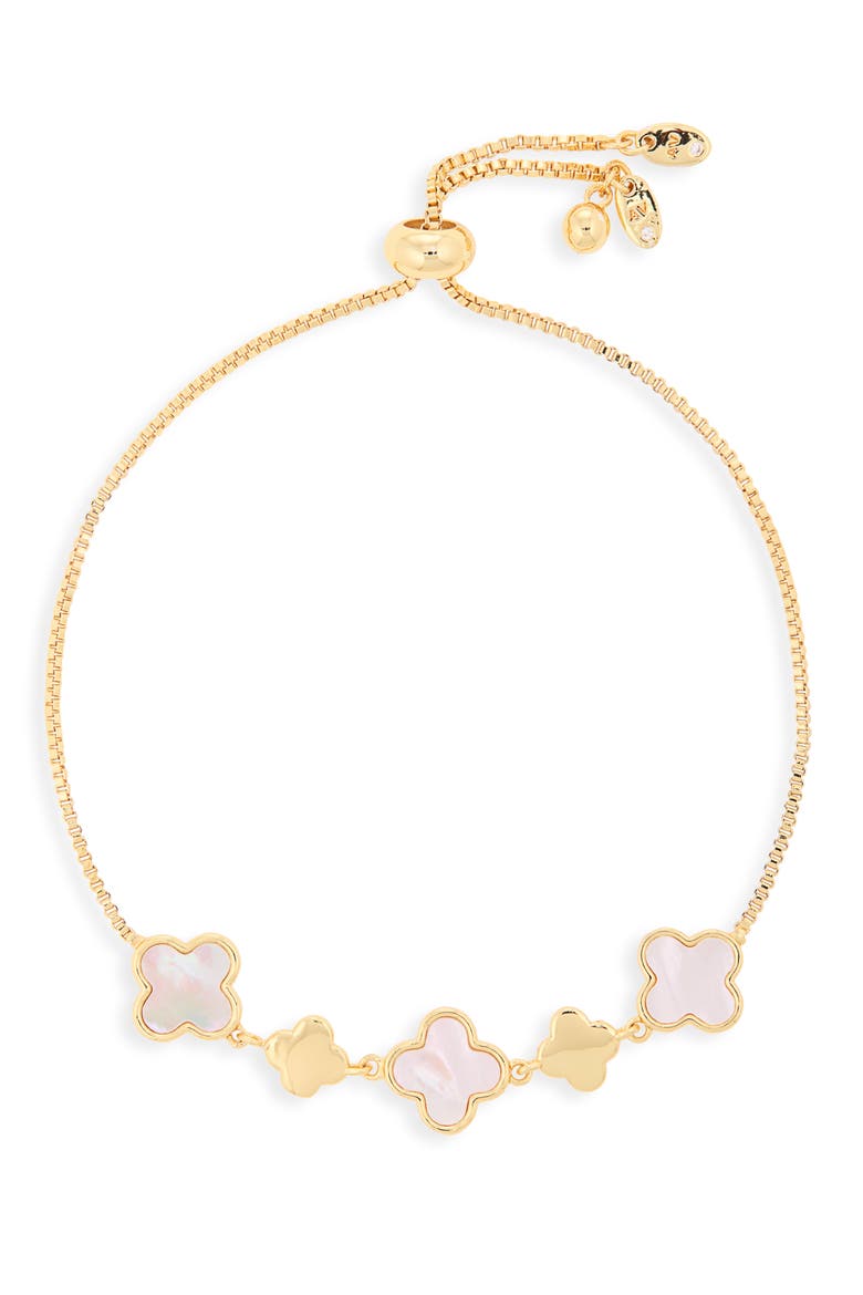 Clover Slider Bracelet, Main, color, GOLD