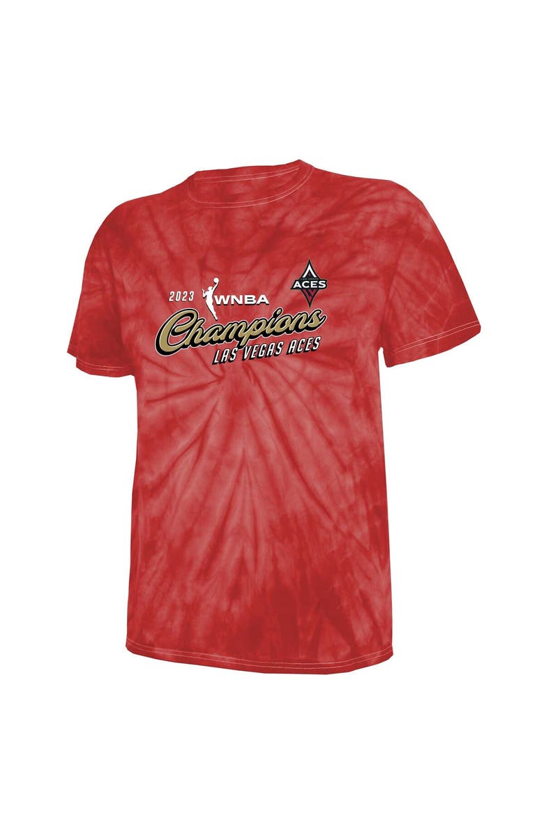 STITCHES Unisex Stitches Red Las Vegas Aces 2023 WNBA Finals Champions Tie-Dye T-Shirt, Alternate, color, 