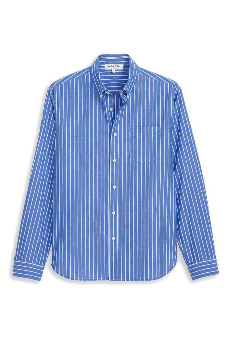 Mill Thing Stripe Button-Down Shirt, Alternate, color, BLUE/ IVORY