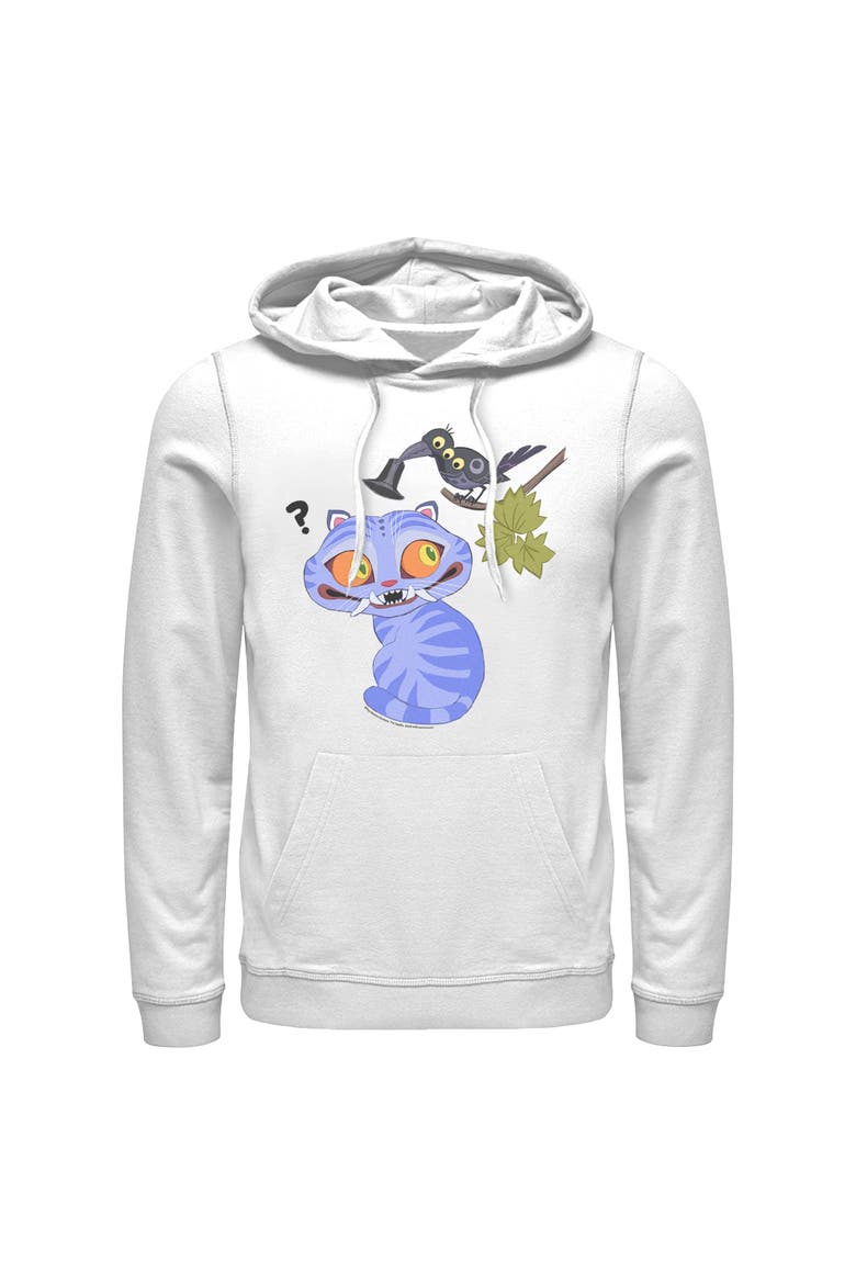 Mens KPop Demon Hunters Derpy And Magpie Lightweight Hoodie, Main, color, White