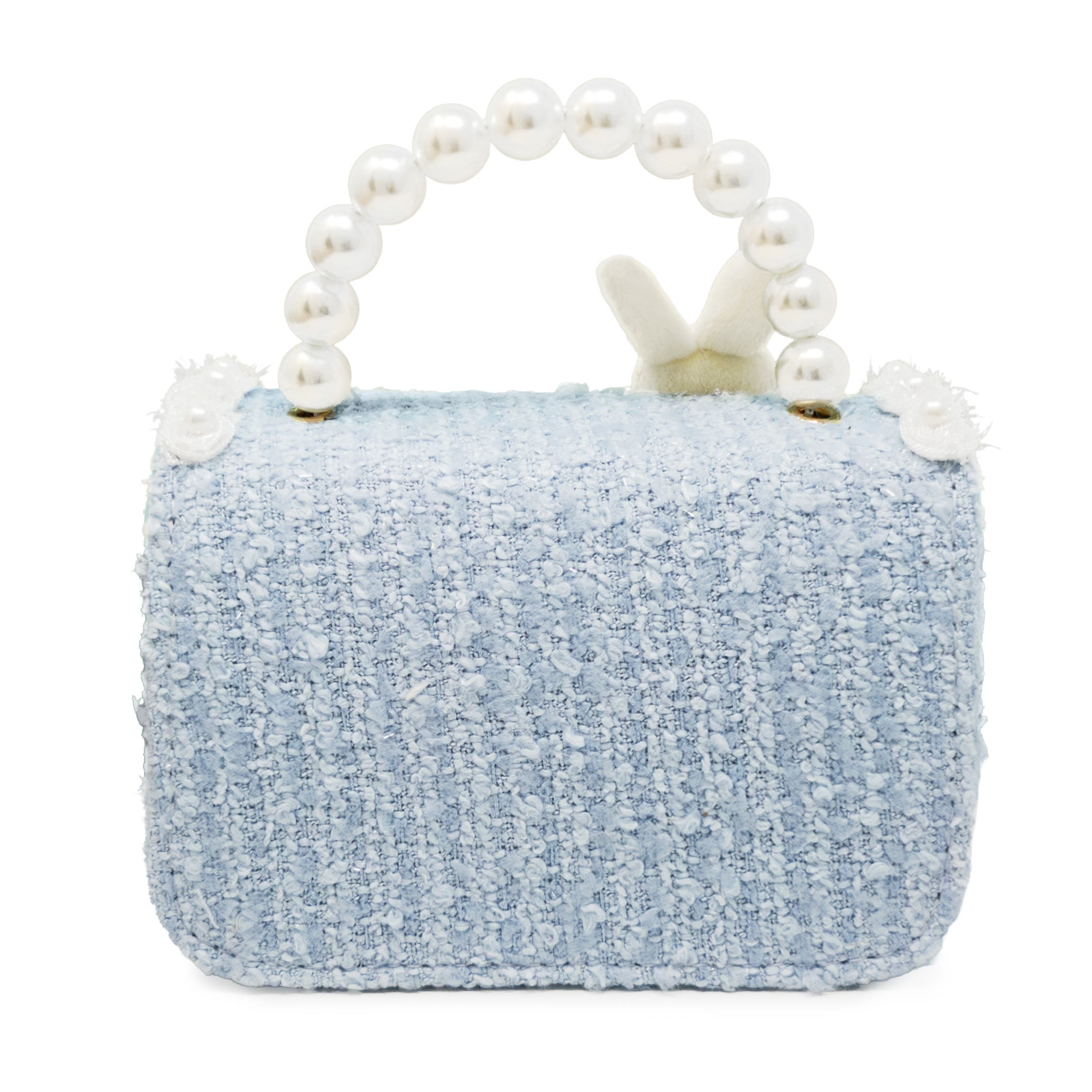 Puttisu Bunny Royale Pearl Tweed Handbag, Alternate, color, Powder Blue