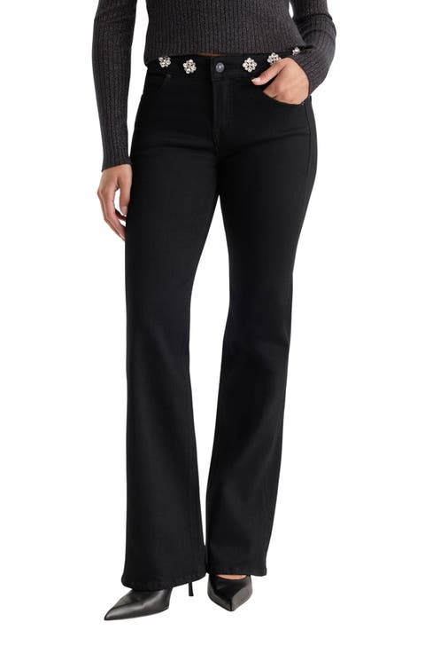 Good Low Rise Embellished Bootcut Jeans