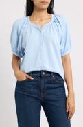 Bobeau Puff Sleeve Top