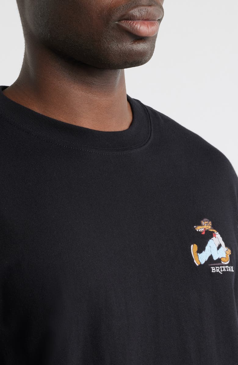 Brixton Stride Cotton Graphic T-Shirt, Alternate, color, Black Classic Wash