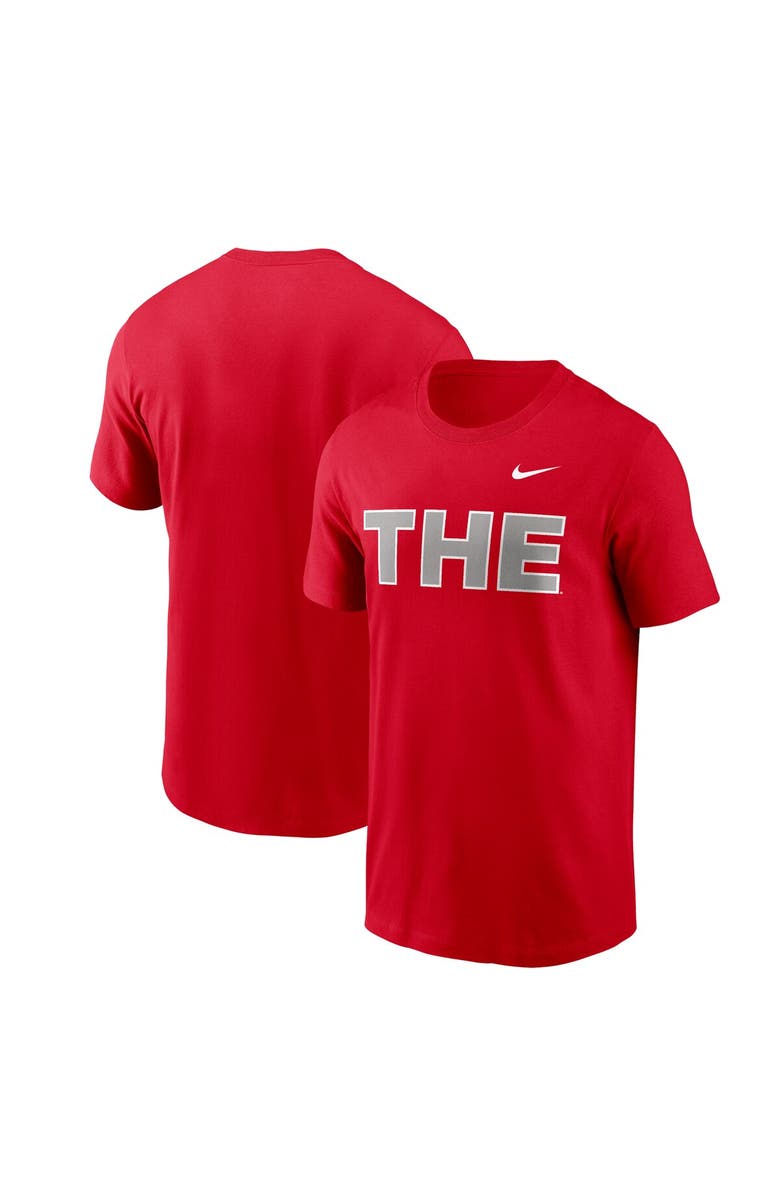 Nike Men's Nike Scarlet Ohio State Buckeyes THE T-Shirt, Main, color, Scarlet
