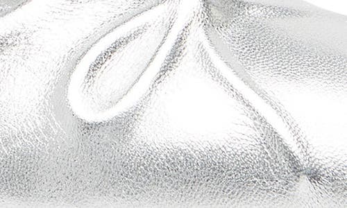 Marni Silver Leather Little Bow Sabot Slippers In Silver