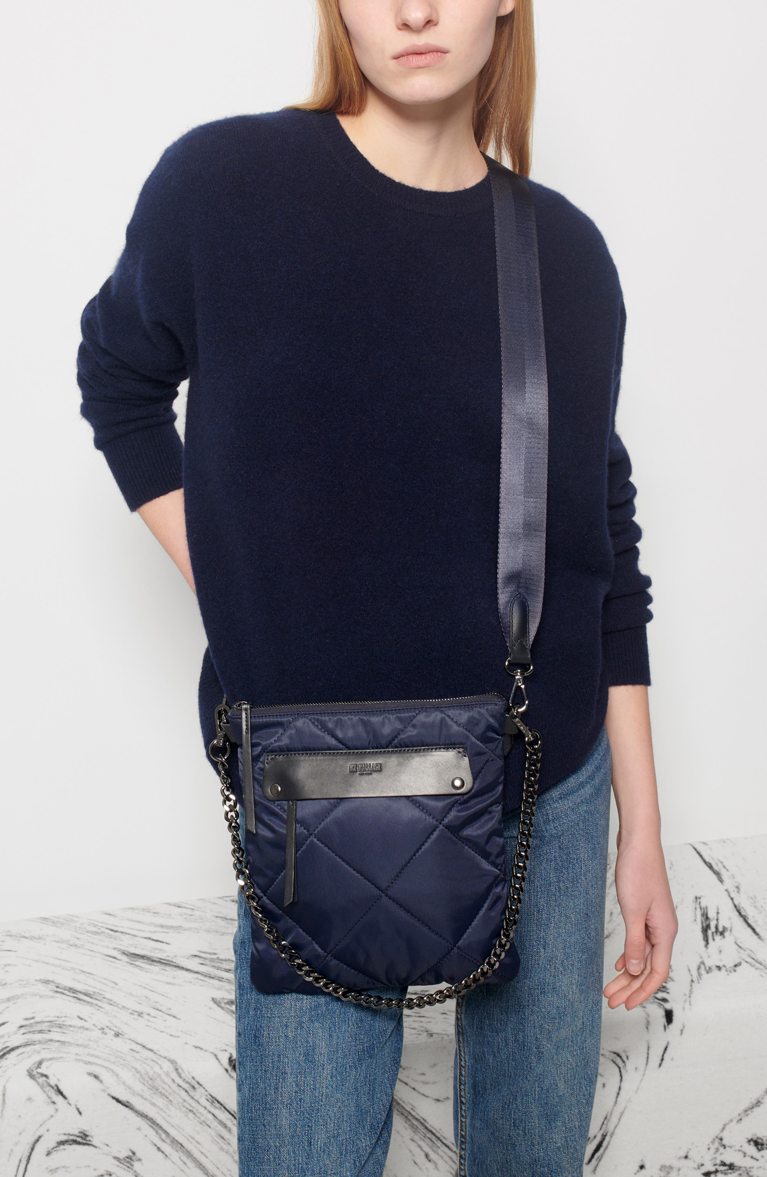 MZ Wallace Madison Quilted Crossbody Bag, Alternate, color, 