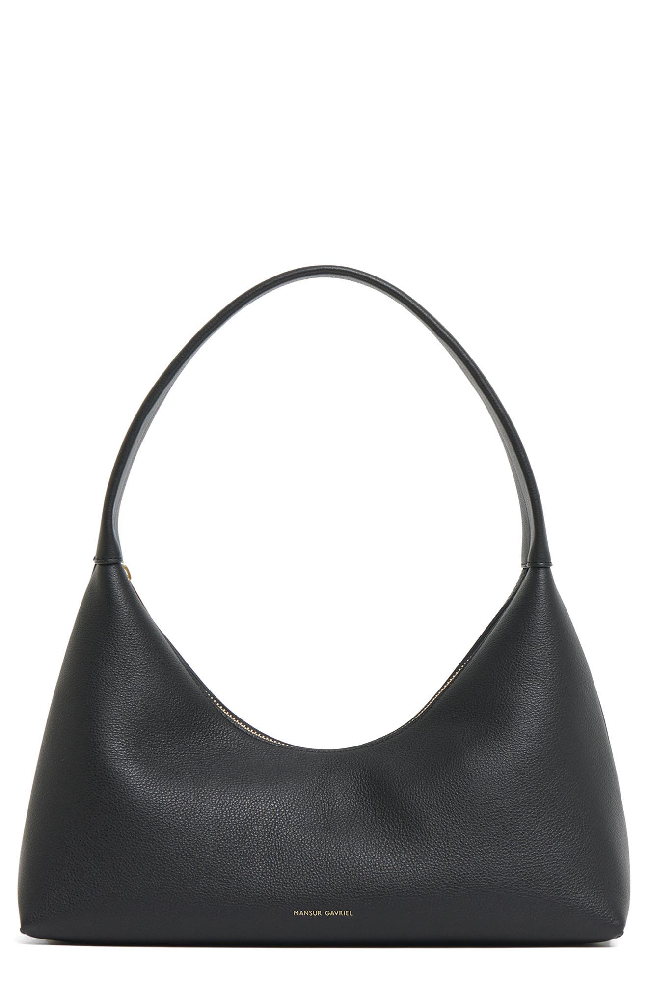 Mansur Gavriel Candy Baguette Leather Shoulder Bag, Main, color, Black