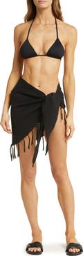 Vitamin A® Sirena Tassel Linen Blend Sarong