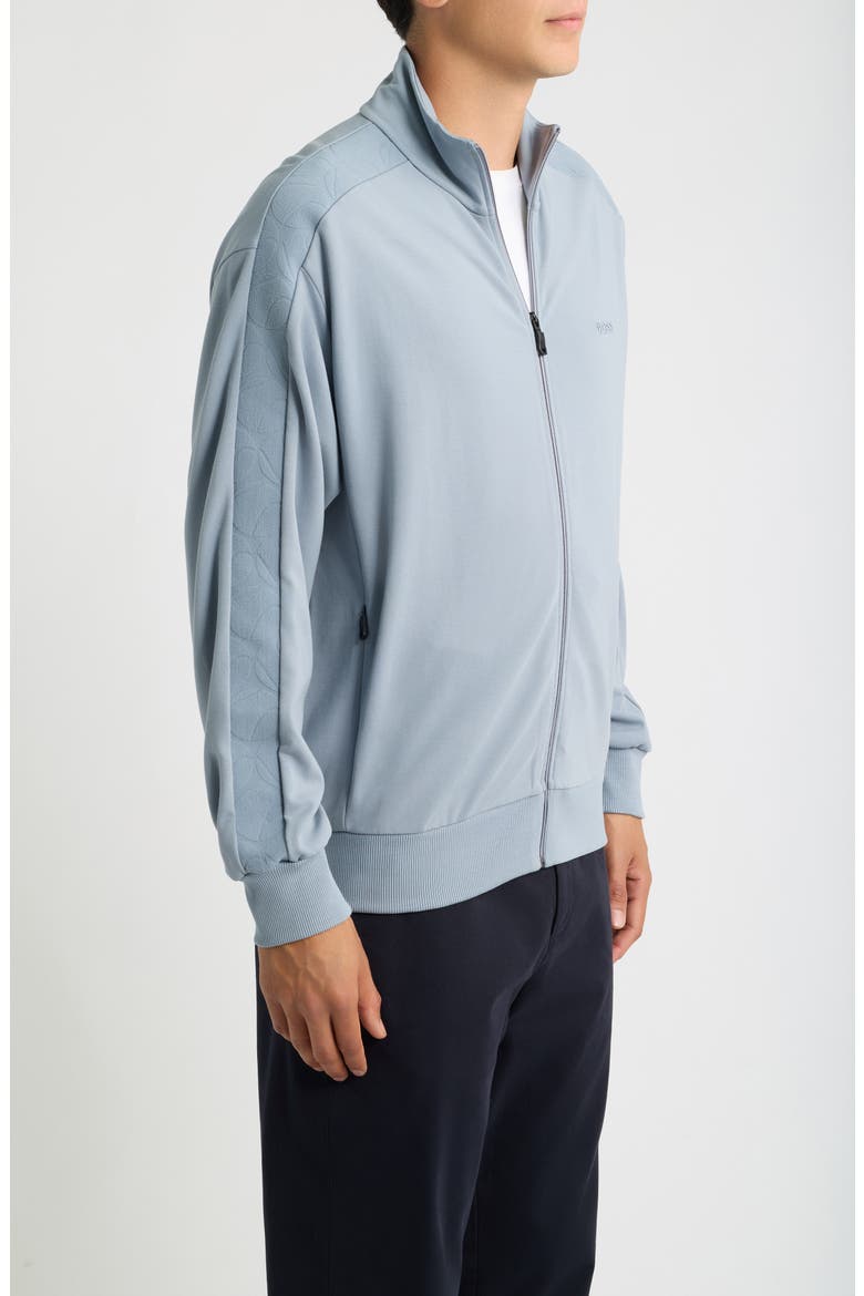 Union Tape Full Zip Sweatshirt, Alternate, color, DARK GREY