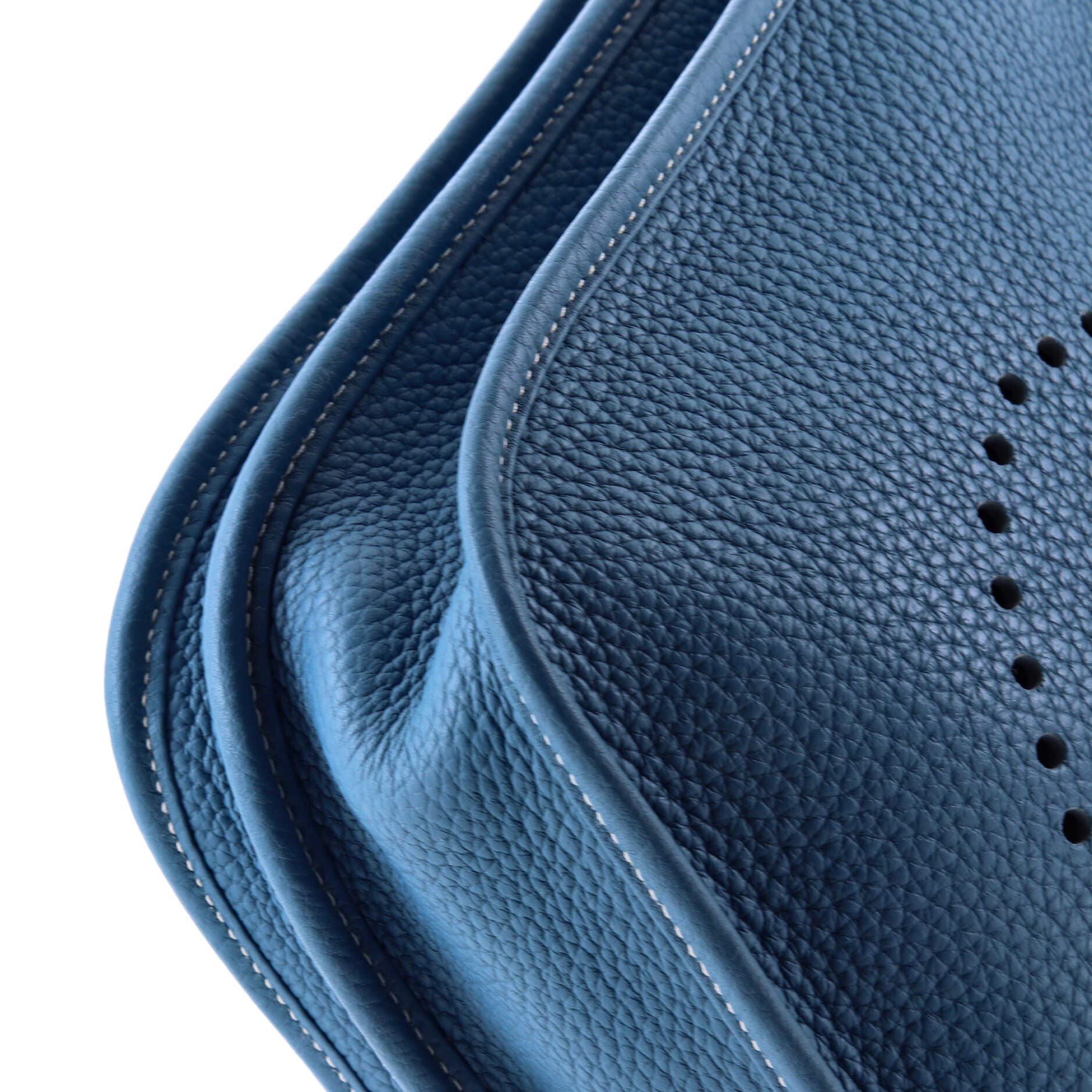 Pre-Owned Hermes Evelyne Bag Gen III Clemence PM, Alternate, color, Bleu Jean