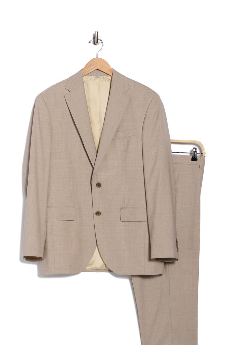 Jack Victor Napoli Beige Classic Fit Wool Suit, Alternate, color, Light Beige