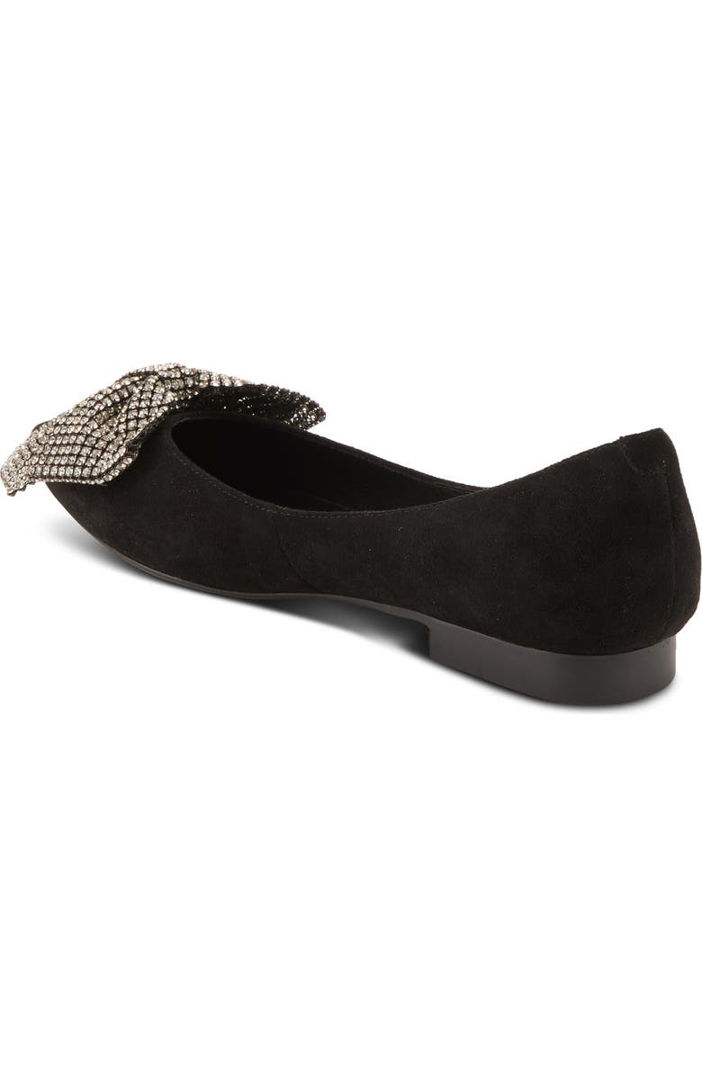 AZURA BY SPRING STEP Adularia Bow Flat, Alternate, color, Black Suede