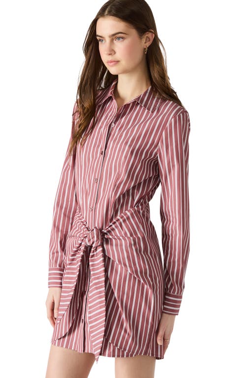 Steve Madden Alison Long Sleeve Shirtdress In Pink