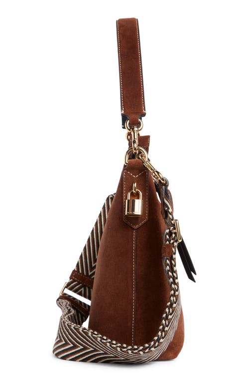 Marc Jacobs Drifter Suede Leather Large Hobo Bag In Brown